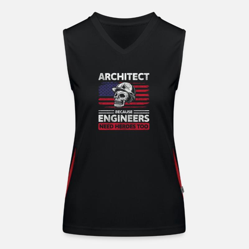 Architecte Constructeur Débardeur respirant contrasté Femme