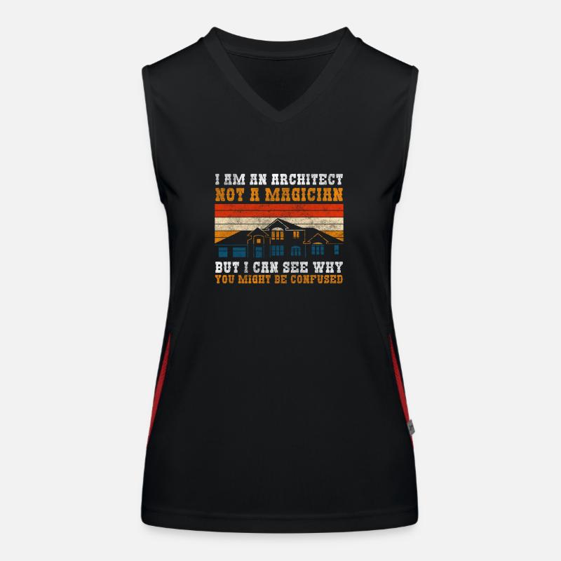 Engineer Profession House Construction Women's Functional Contrast Tank Top