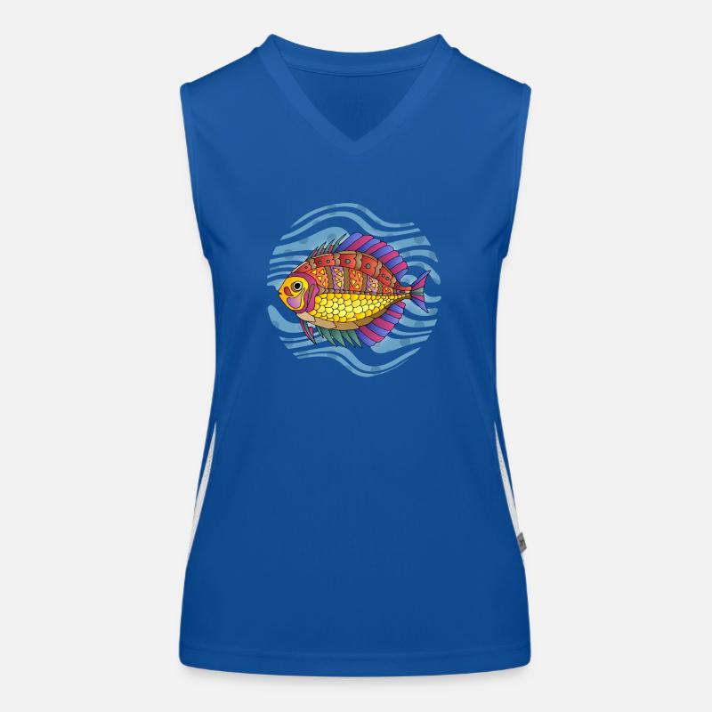 Fisch Funktionelles Kontrast-Tank Top für Frauen