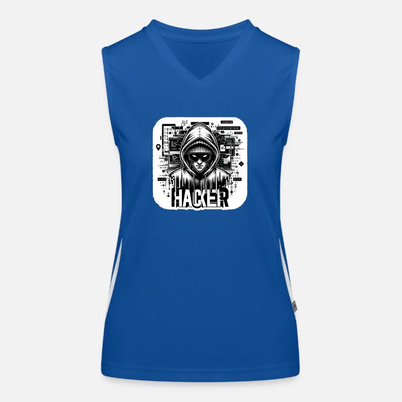 Hacker - Illustration Débardeur respirant contrasté Femme