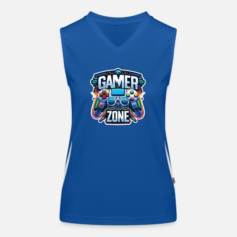 Gamer Zone - Controller Illustration Funktionelles Kontrast-Tank Top für Frauen