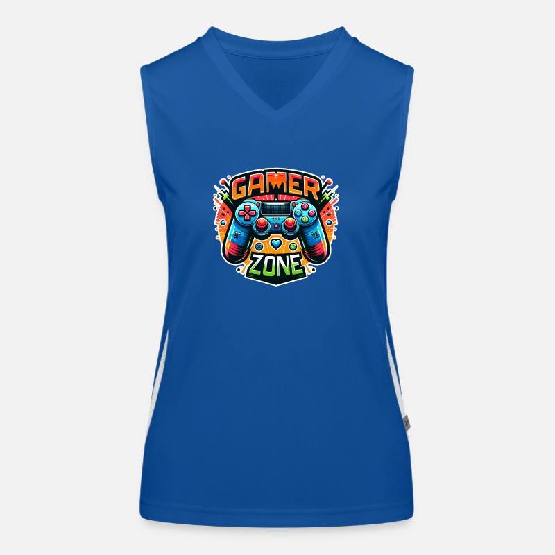Gamer Zone - Controller Illustration Funktionelles Kontrast-Tank Top für Frauen