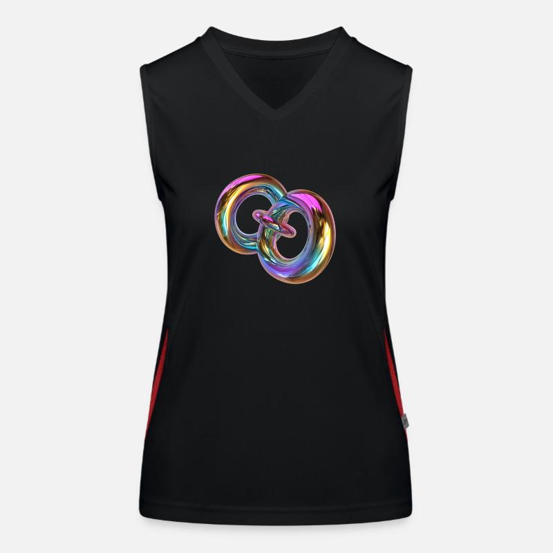 Drei Ringe Funktionelles Kontrast-Tank Top für Frauen
