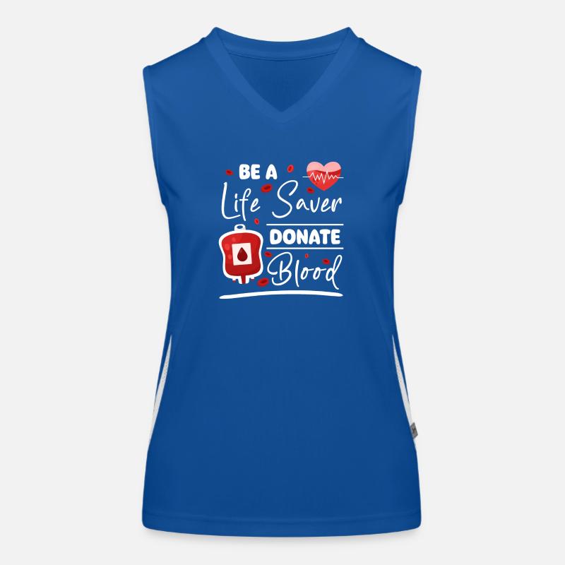 Blutspender Blut Blutgruppe Funktionelles Kontrast-Tank Top für Frauen