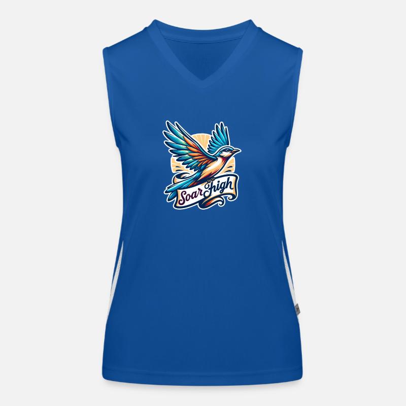 Soar High - Vogel Illustration Funktionelles Kontrast-Tank Top für Frauen