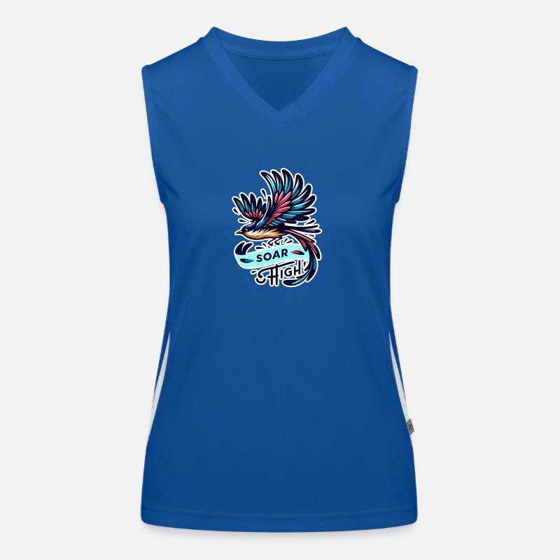Soar High - Vogel Illustration Funktionelles Kontrast-Tank Top für Frauen