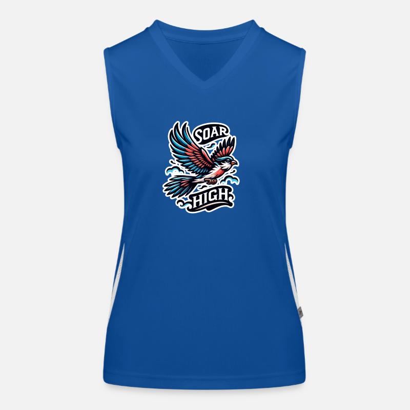 Soar High - Vogel Illustration Funktionelles Kontrast-Tank Top für Frauen
