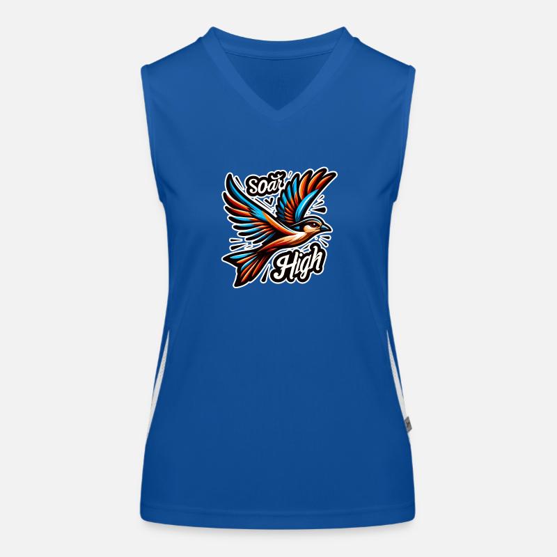 Soar High - Vogel Illustration Funktionelles Kontrast-Tank Top für Frauen