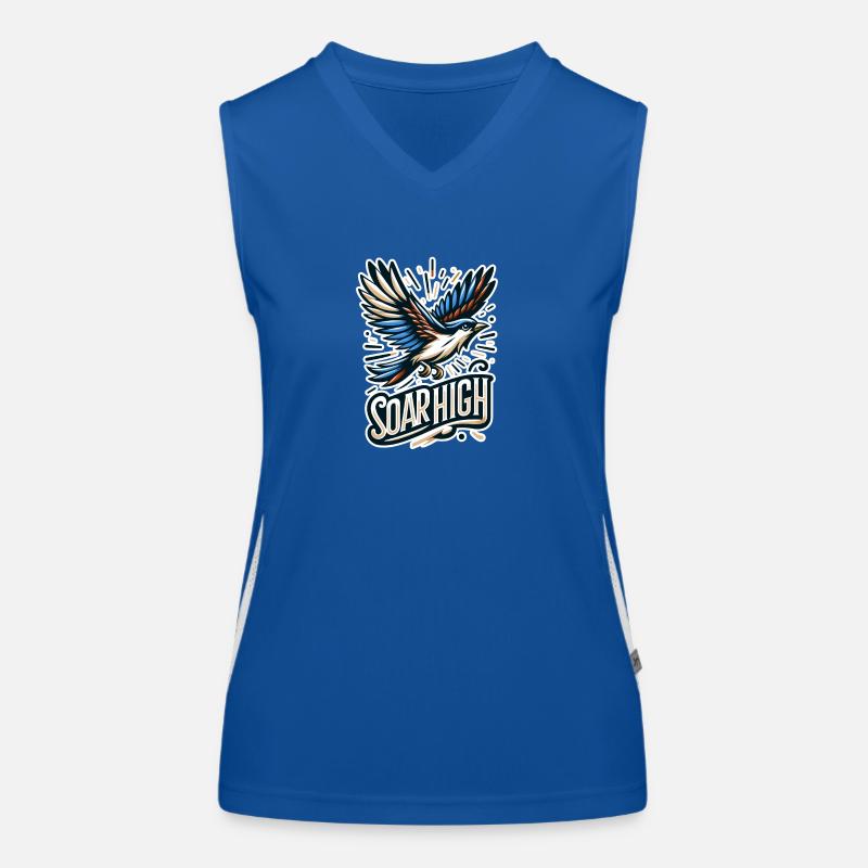 Soar High - Vogel Illustration Funktionelles Kontrast-Tank Top für Frauen