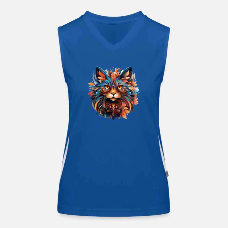 Cat Colorful Women's Functional Contrast Tank Top