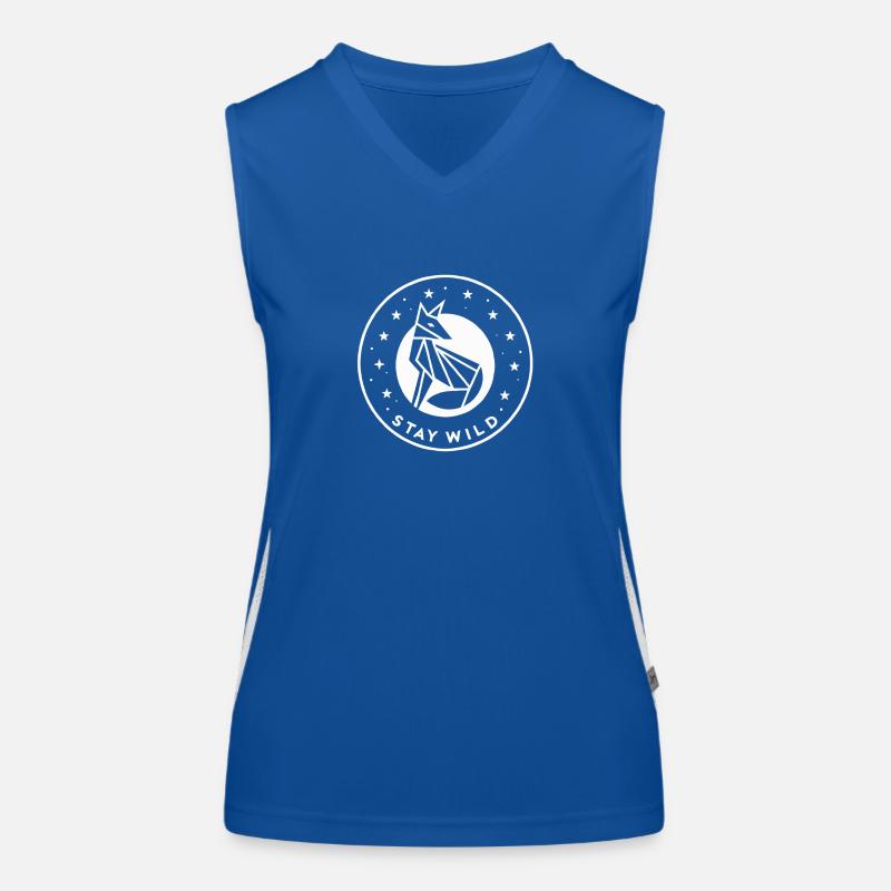 Stay Wild: Minimalistisches Fox-Design Funktionelles Kontrast-Tank Top für Frauen