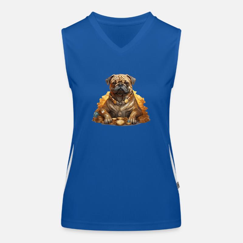 Mops Gold Digger Funktionelles Kontrast-Tank Top für Frauen