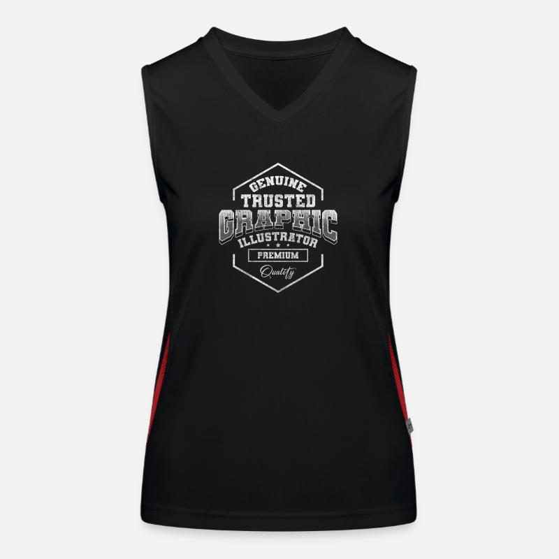 Illustrator Drawings Women's Functional Contrast Tank Top