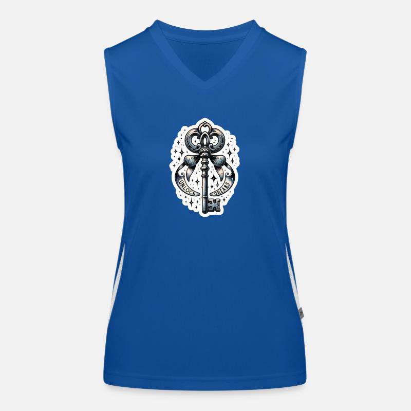 Unlock Dreams - Key Illustration Women's Functional Contrast Tank Top