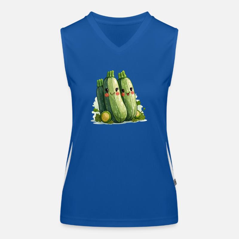 Style bande dessinée familiale de courgettes Débardeur respirant contrasté Femme