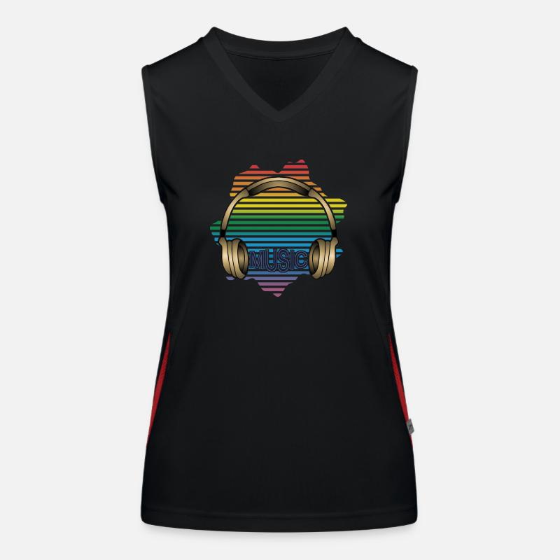 Kopfhörer Funktionelles Kontrast-Tank Top für Frauen