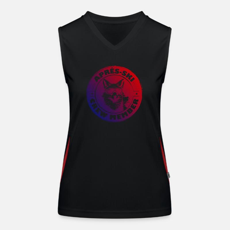 Fuchs Apres Ski Team Spruch Bunt Funktionelles Kontrast-Tank Top für Frauen