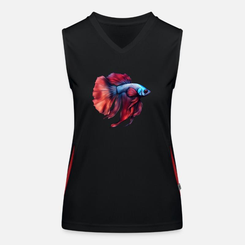 Siamese betta fish Women's Functional Contrast Tank Top