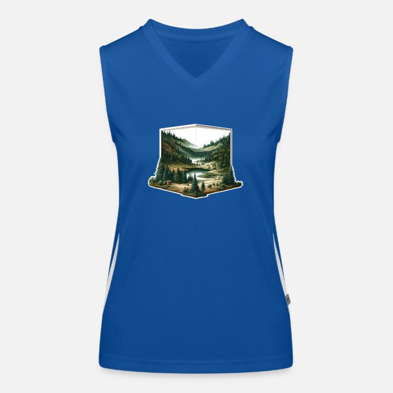 Landscape - Illustration Women's Functional Contrast Tank Top