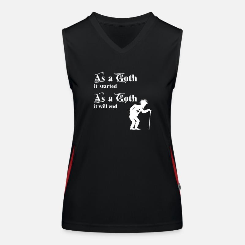 As a Goth it started - As a Goth it will end Women's Functional Contrast Tank Top