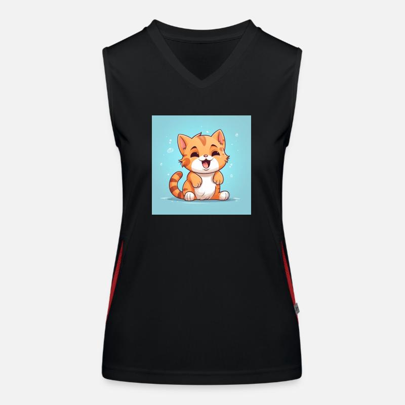 Samtpfötchen Funktionelles Kontrast-Tank Top für Frauen