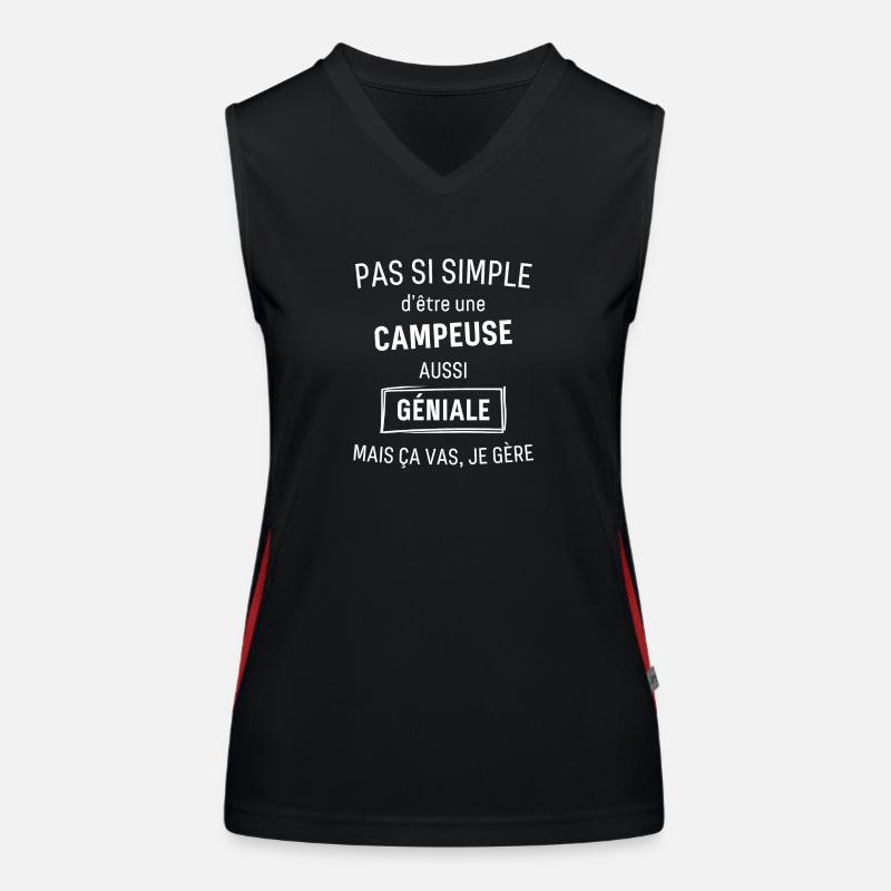 CAMPEUSE GÉNIALE Débardeur respirant contrasté Femme