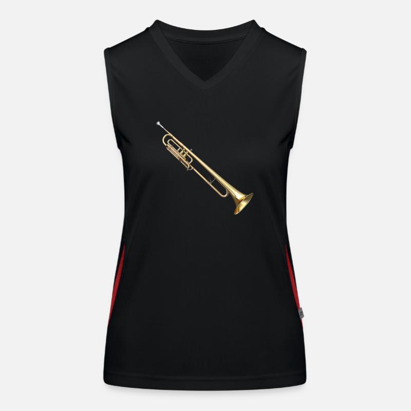 The trombone is a brass instrument Women's Functional Contrast Tank Top