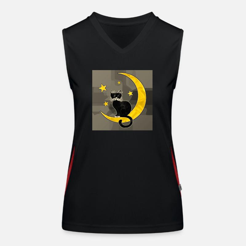Katze Funktionelles Kontrast-Tank Top für Frauen