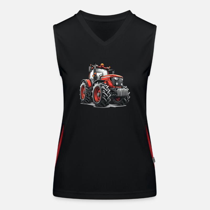 Niedlicher Traktor Funktionelles Kontrast-Tank Top für Frauen