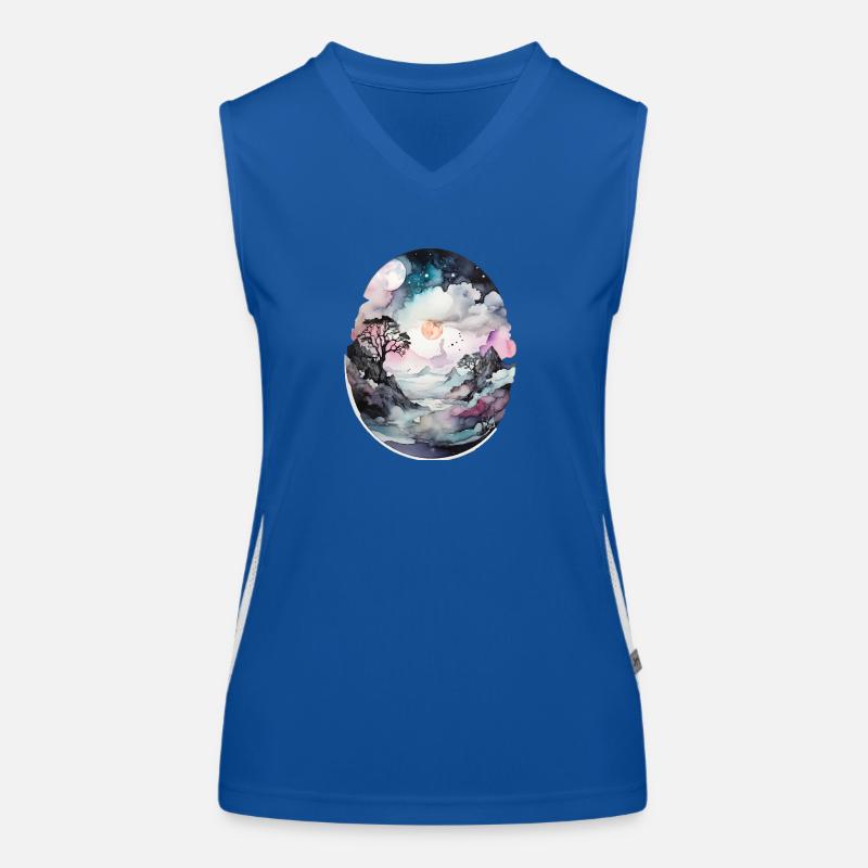 Verlorenes Land jenseitiger Träume Funktionelles Kontrast-Tank Top für Frauen