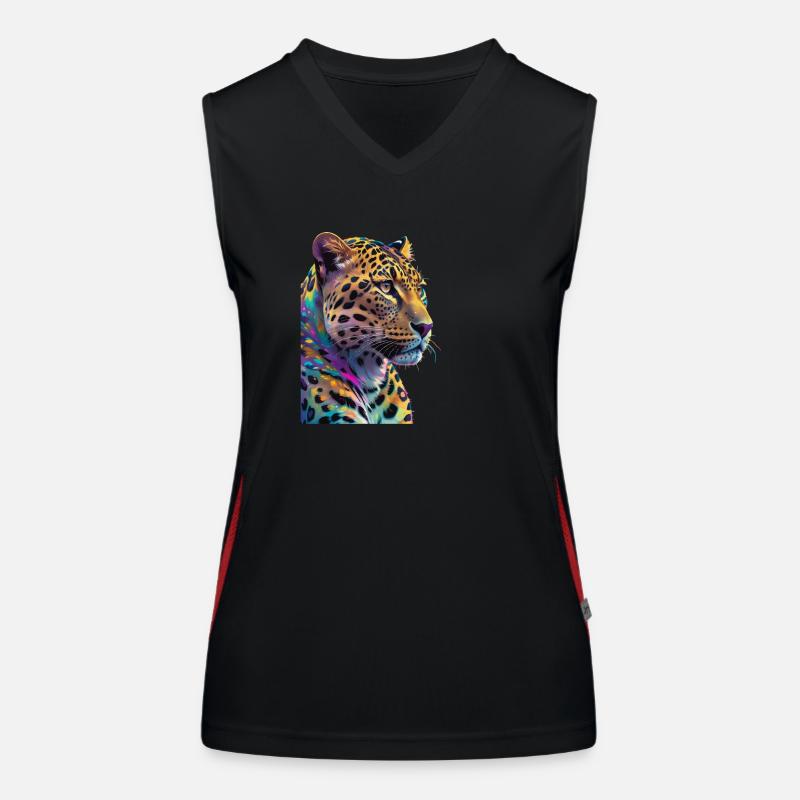Leopard Funktionelles Kontrast-Tank Top für Frauen