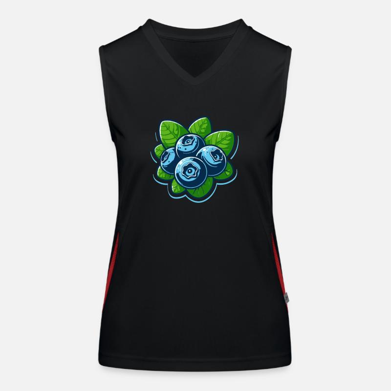 Blueberries Berries Women's Functional Contrast Tank Top