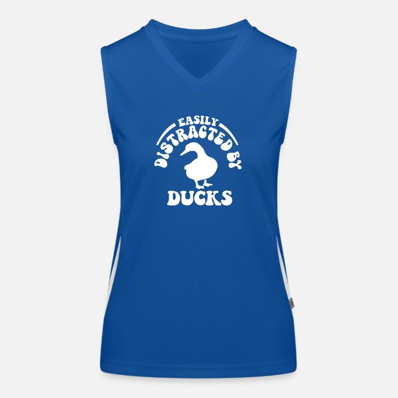 Easily Distracted By Ducks Women's Functional Contrast Tank Top