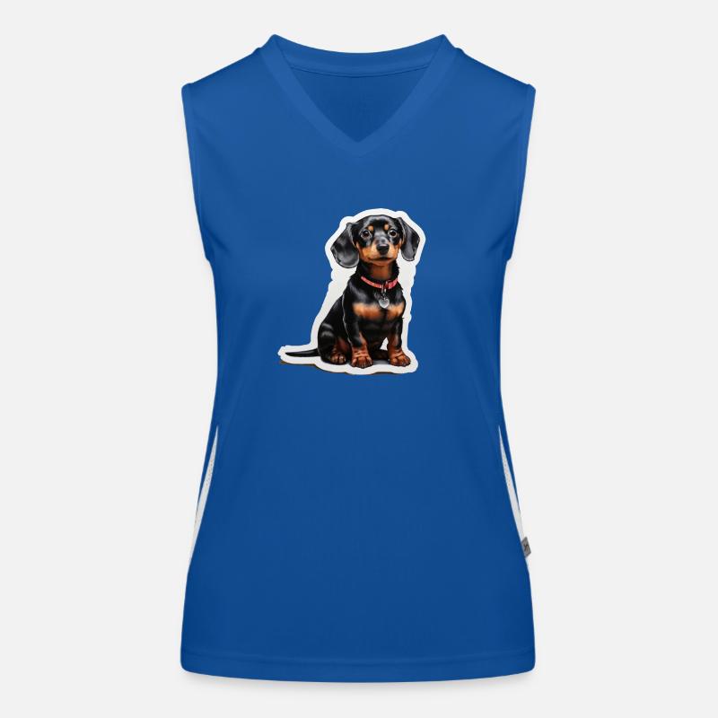 Dachshund Women's Functional Contrast Tank Top