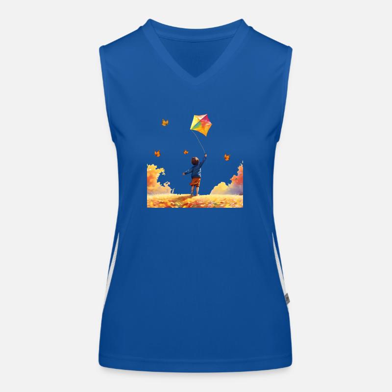 Kinder verbringen Zeit mit Lernen und Entdecken Funktionelles Kontrast-Tank Top für Frauen