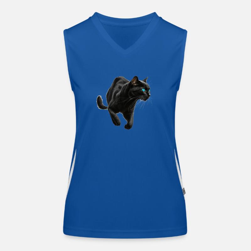 Schwarzer Panther , Schwarze Katze, Katzenbild Funktionelles Kontrast-Tank Top für Frauen