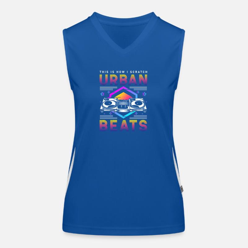 Vinyl Record Disco Rave Women's Functional Contrast Tank Top