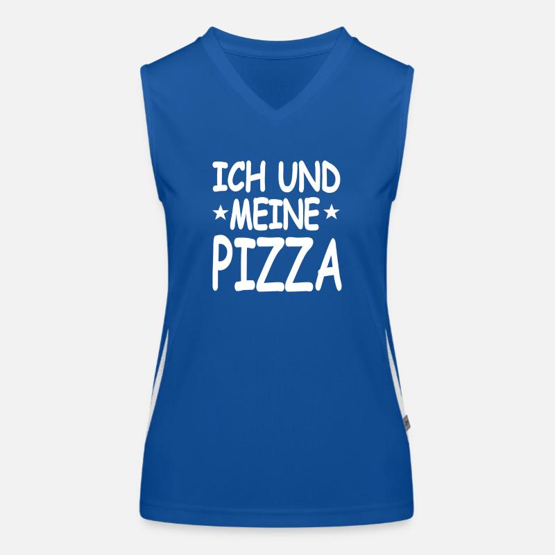 Pizza Funktionelles Kontrast-Tank Top für Frauen