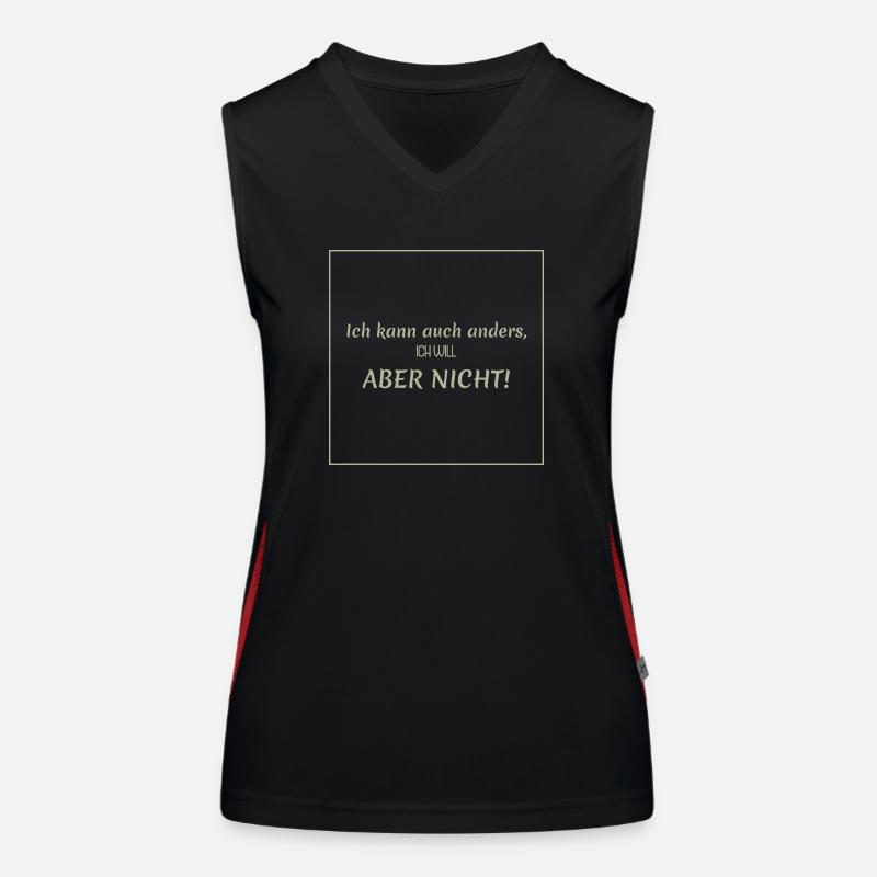 witziger lustiger spruch Funktionelles Kontrast-Tank Top für Frauen