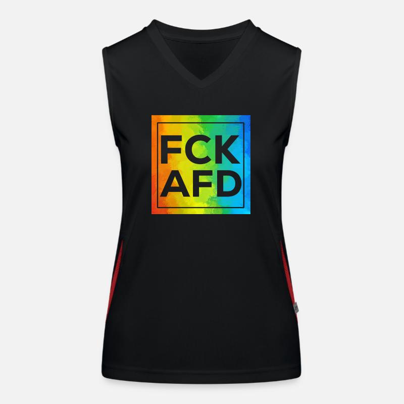 Fck AFD Cutout mit Rahmen Funktionelles Kontrast-Tank Top für Frauen