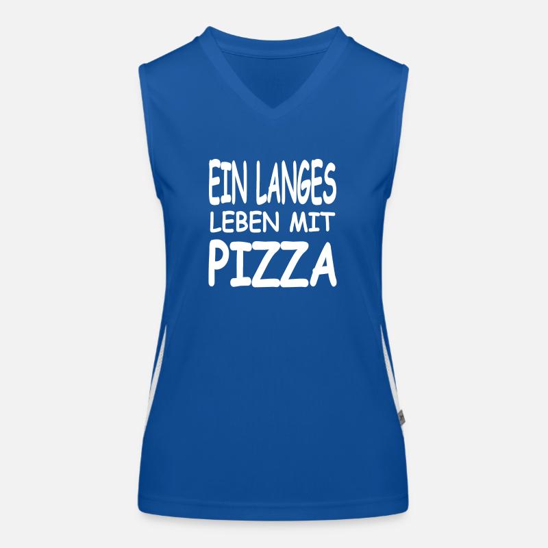 Pizza Funktionelles Kontrast-Tank Top für Frauen