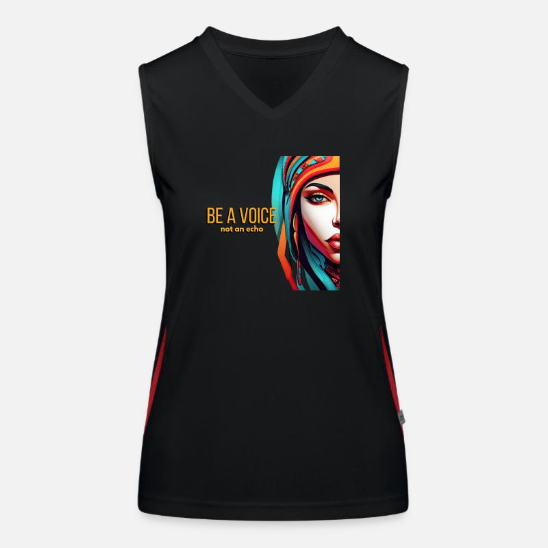 Sei eine Stimme Funktionelles Kontrast-Tank Top für Frauen