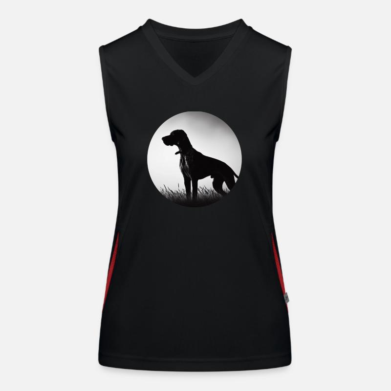 German shorthaired pointer Women's Functional Contrast Tank Top