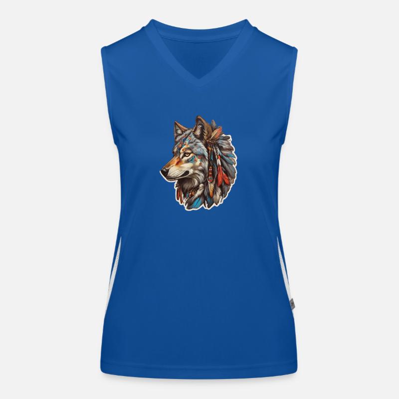 Wolf Indians Women's Functional Contrast Tank Top