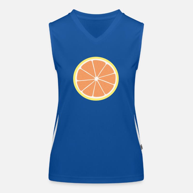 Grapefruit Slice Women's Functional Contrast Tank Top