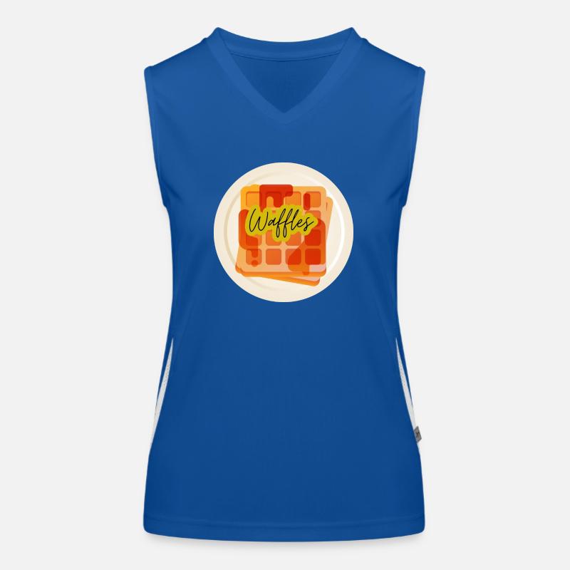 Breakfast waffles Women's Functional Contrast Tank Top