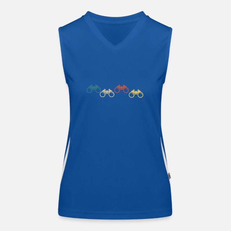 Vintage Retro Binoculars Women's Functional Contrast Tank Top