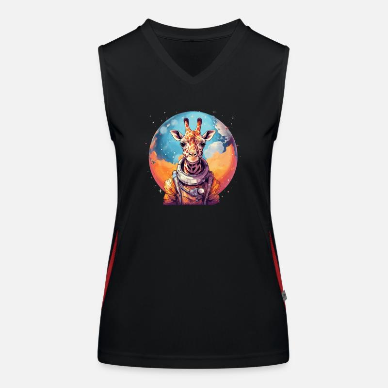 Giraffe Funktionelles Kontrast-Tank Top für Frauen