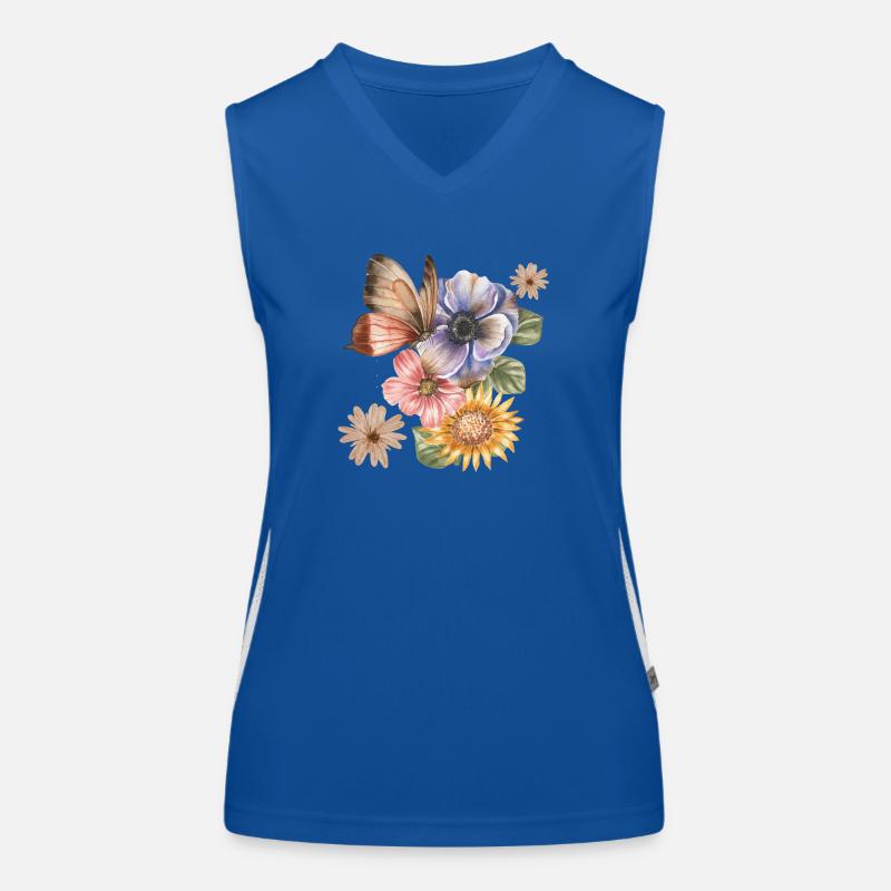 FLEURS & PAPILLON Débardeur respirant contrasté Femme