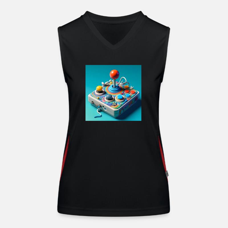 Joystick 8 Funktionelles Kontrast-Tank Top für Frauen
